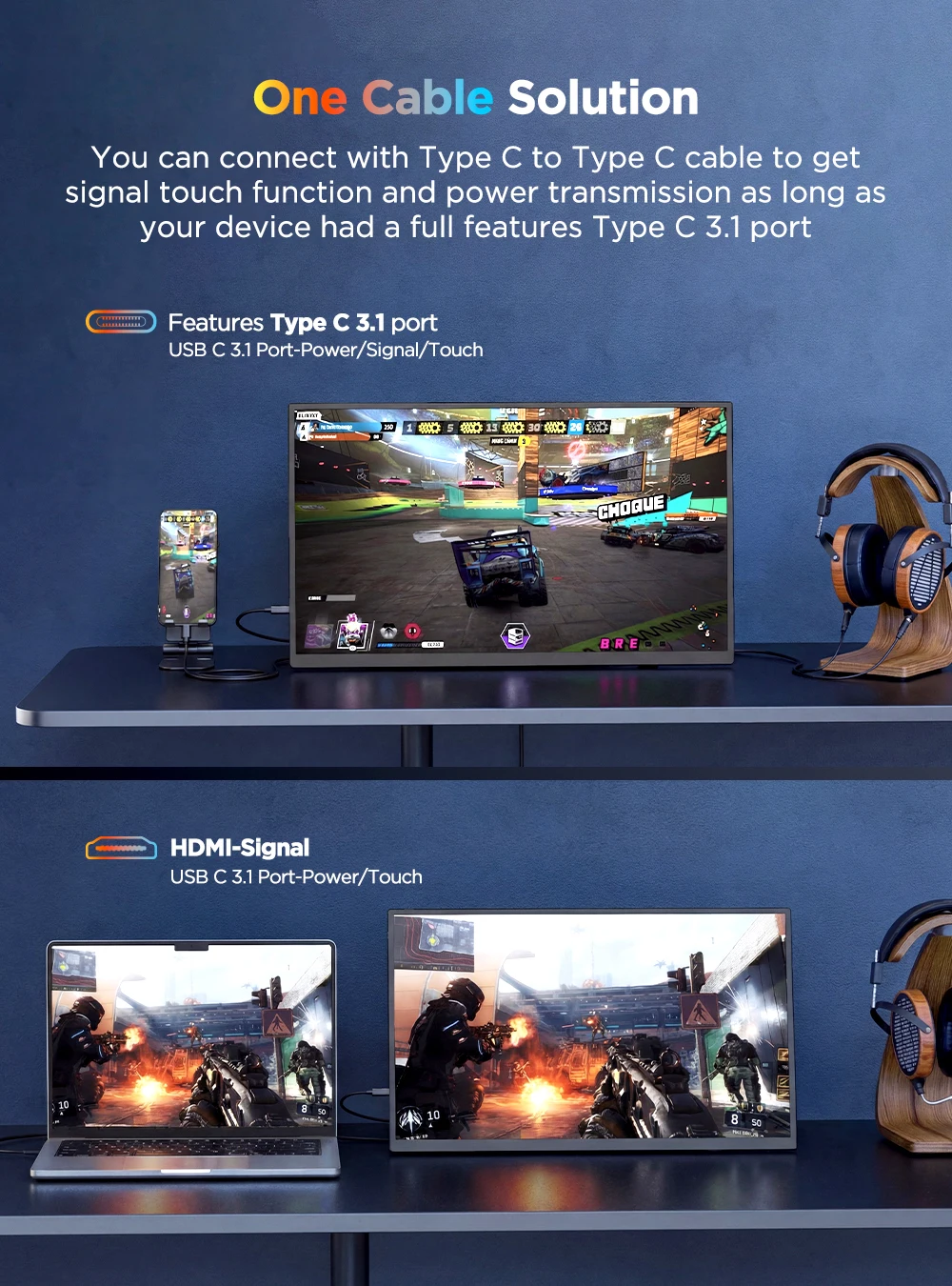 UPERFECT 4K UHD 휴대용 모니터 15.6인치 터치스크린(LS 스탠드 포함) VESA 터치 울트라와이드 프레임리스 노트북 맥 PC 게이밍 IPS 디스플레이
