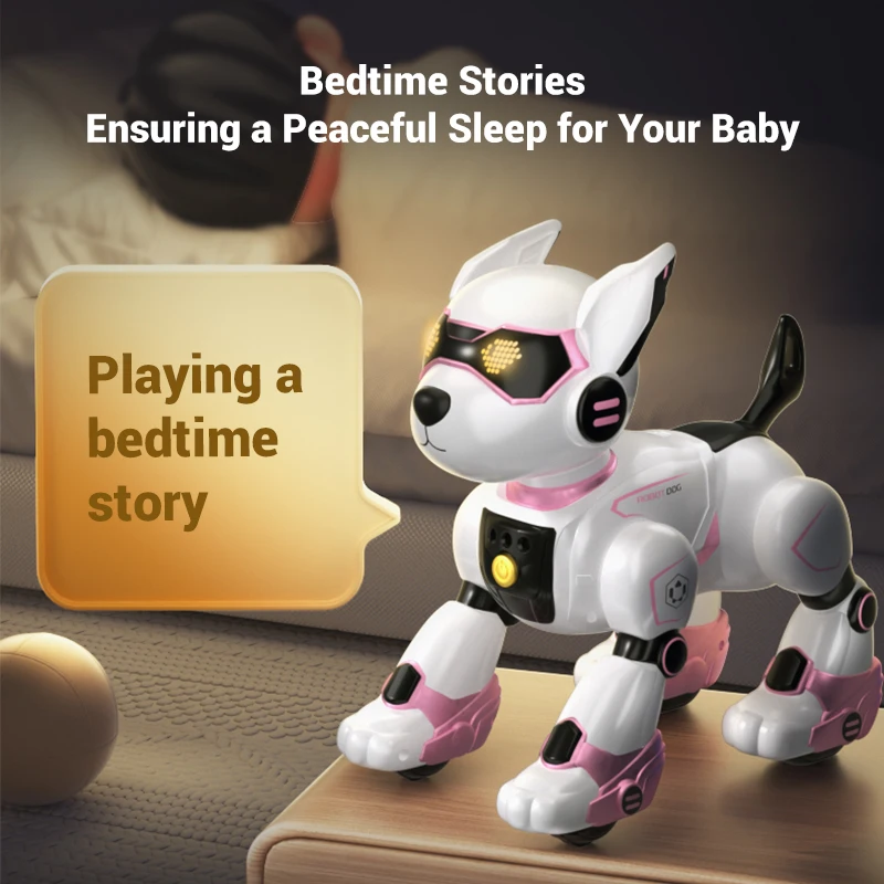 JJRC R27 Remote Control Robot Dog Intelligent Interactive Puppy 2.4 Ghz Remote Voice Control Intelligent Robot Dog Boy Gift Toys