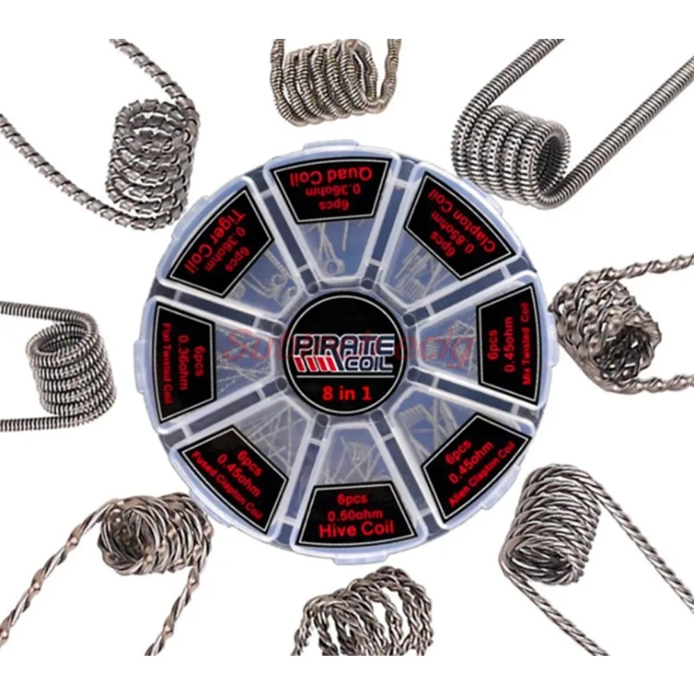 

48 шт., набор готовых катушек NI80 8 в 1 Alien Fused Tiger Clapton