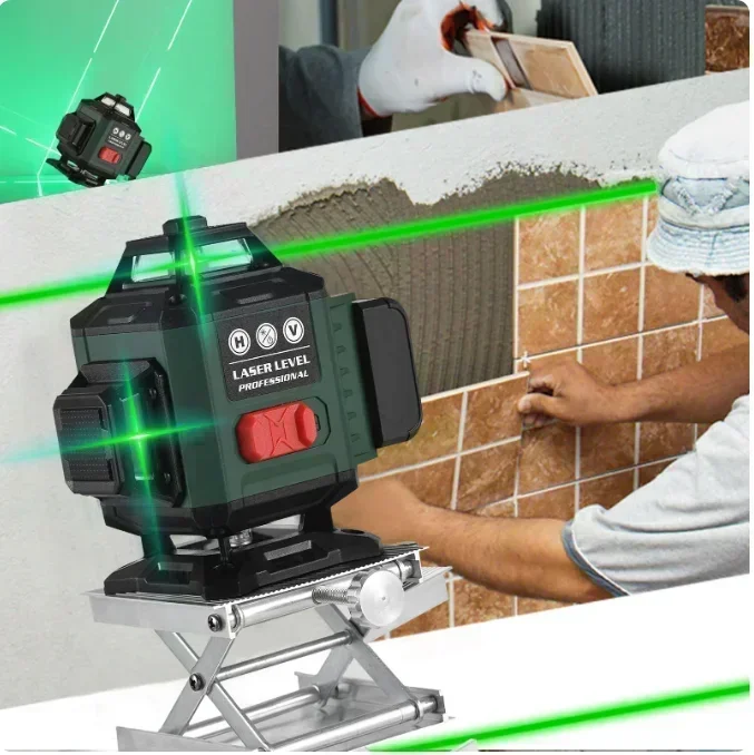 360 Green Leveling Laser Level  Laser Level 360 Green Battery - 12 Lines Laser  Level - Aliexpress