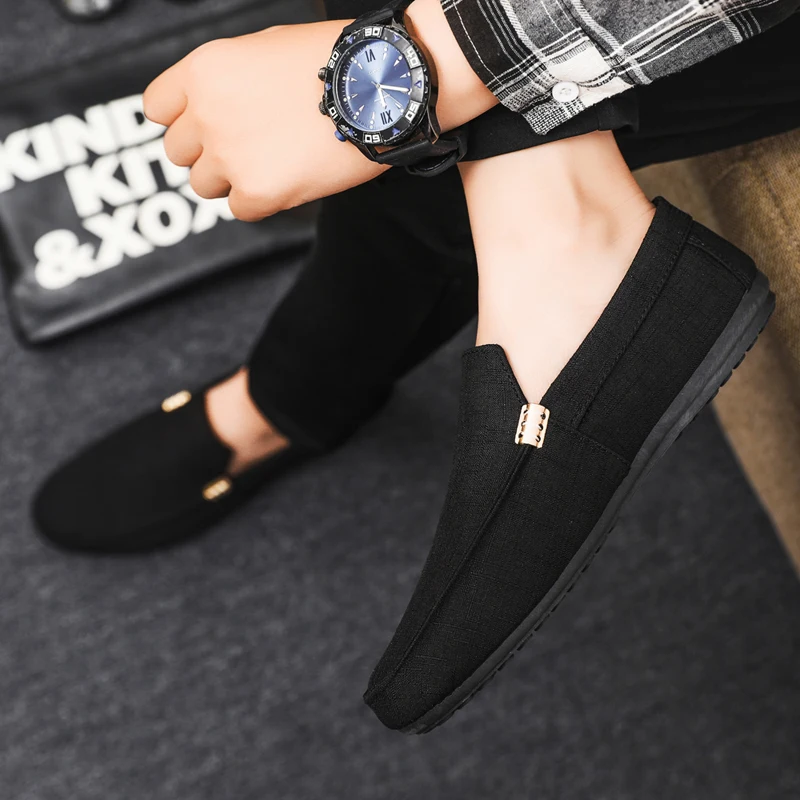 Men's Simple Solid-Color Loafers, Comfortable, Soft, Versatile, and Easy to Slip on - 6