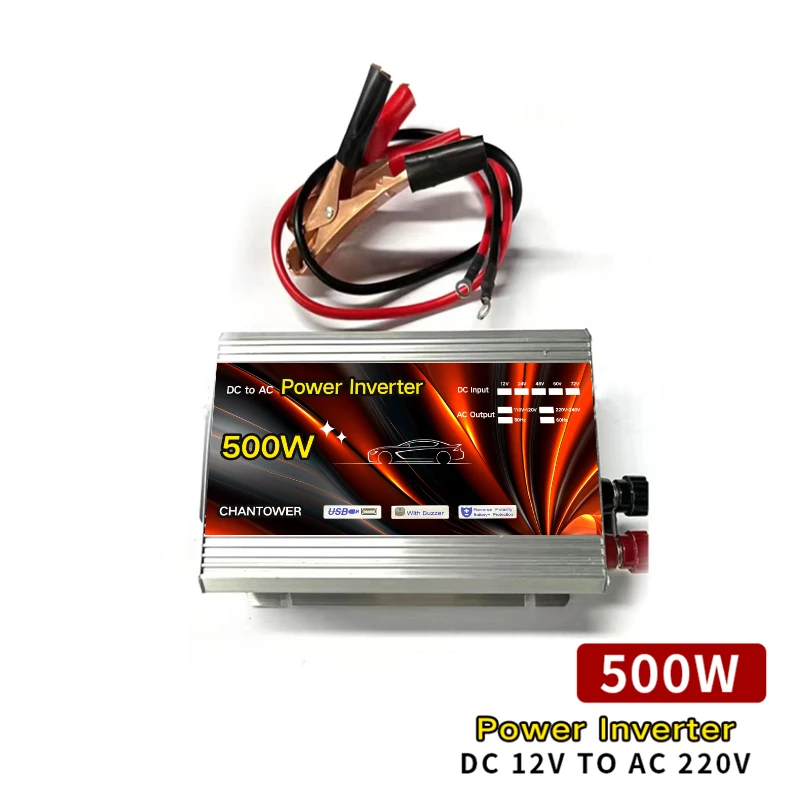 Invertör 12v 220v güneş invertörü 500W 1000W 1500W 2000W taşınabilir gerilim trafosu otomatik şarj cihazı dönüştürücü araba güç çevirici