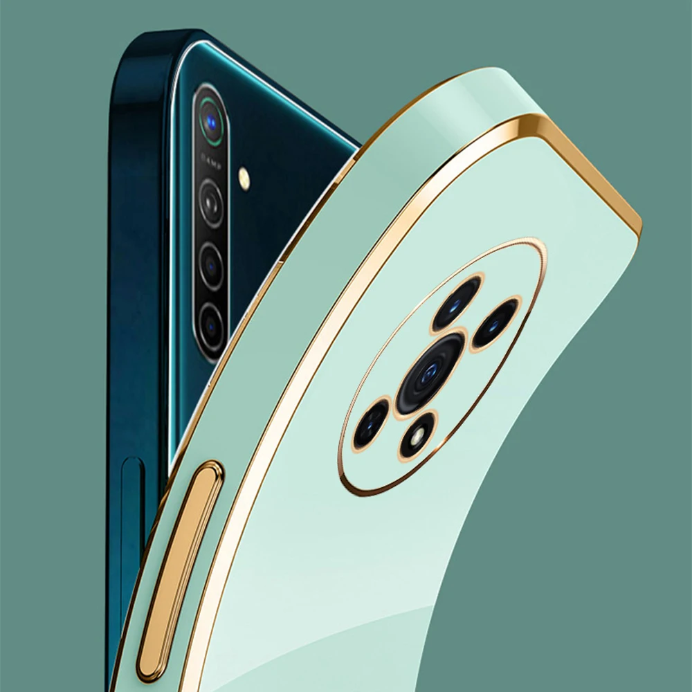 Luxurious Shockproof Square Plating Back Cover