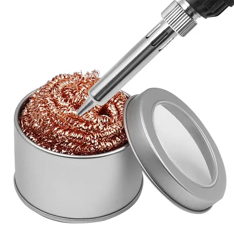 Lötkolbenspitzen-Reinigungsball aus Kupferdrahtgeflecht – Entlötdüsen-Reiniger und Metallreinigungsbox – Detail 1