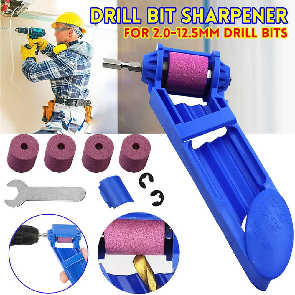 Portable Drill Bit Sharpener Corundum Grinding Wheel Bit Tool Kits Set Drill Bit Sharpen Machine For Step Drill Dremel Accessory