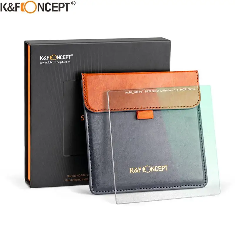 

K&F Concept 100*100mm Black Mist Diffusion 1/8 1/4 1/2 1/1 Square Filters Portrait Photography Lens Filter Camera Lens Filter