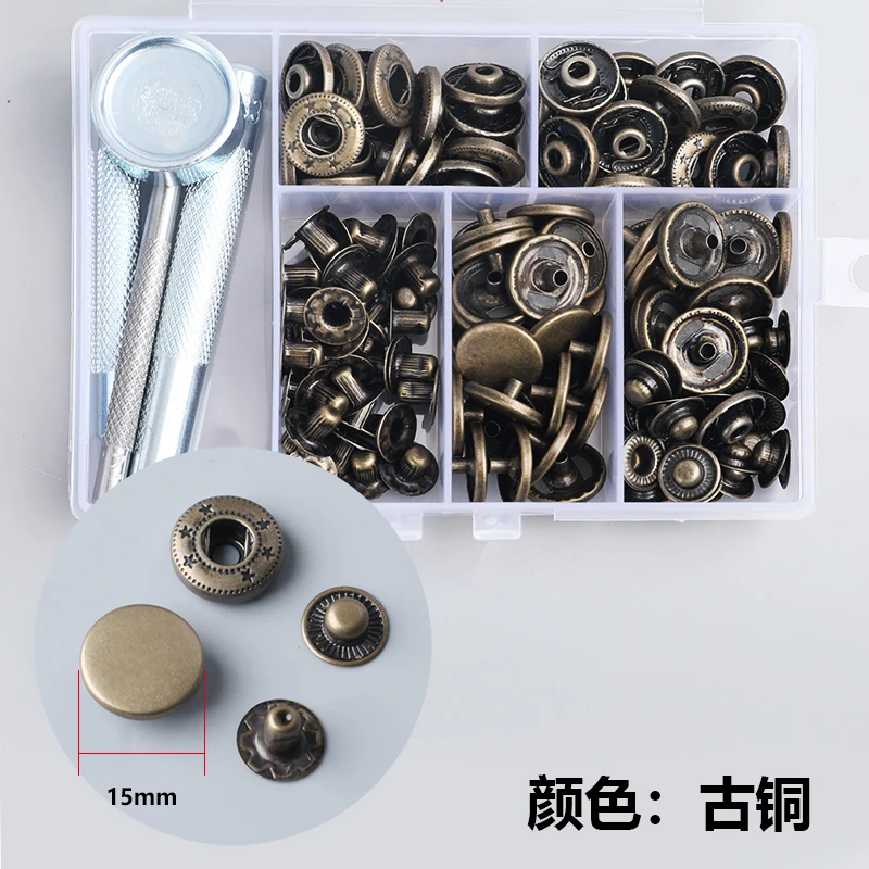Colorful Snap Fastener Buttons - Seamless Copper Concealed Set (160 Pieces) for Jackets, Backpacks, and Coats