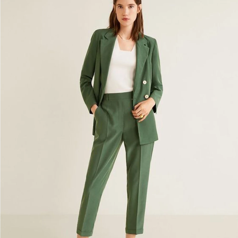 Elegant Women's Sets Work Wear Chic and Elegant Woman Set Women's Two-piece Business Suit Single Breasted Jacket Clothing Pants