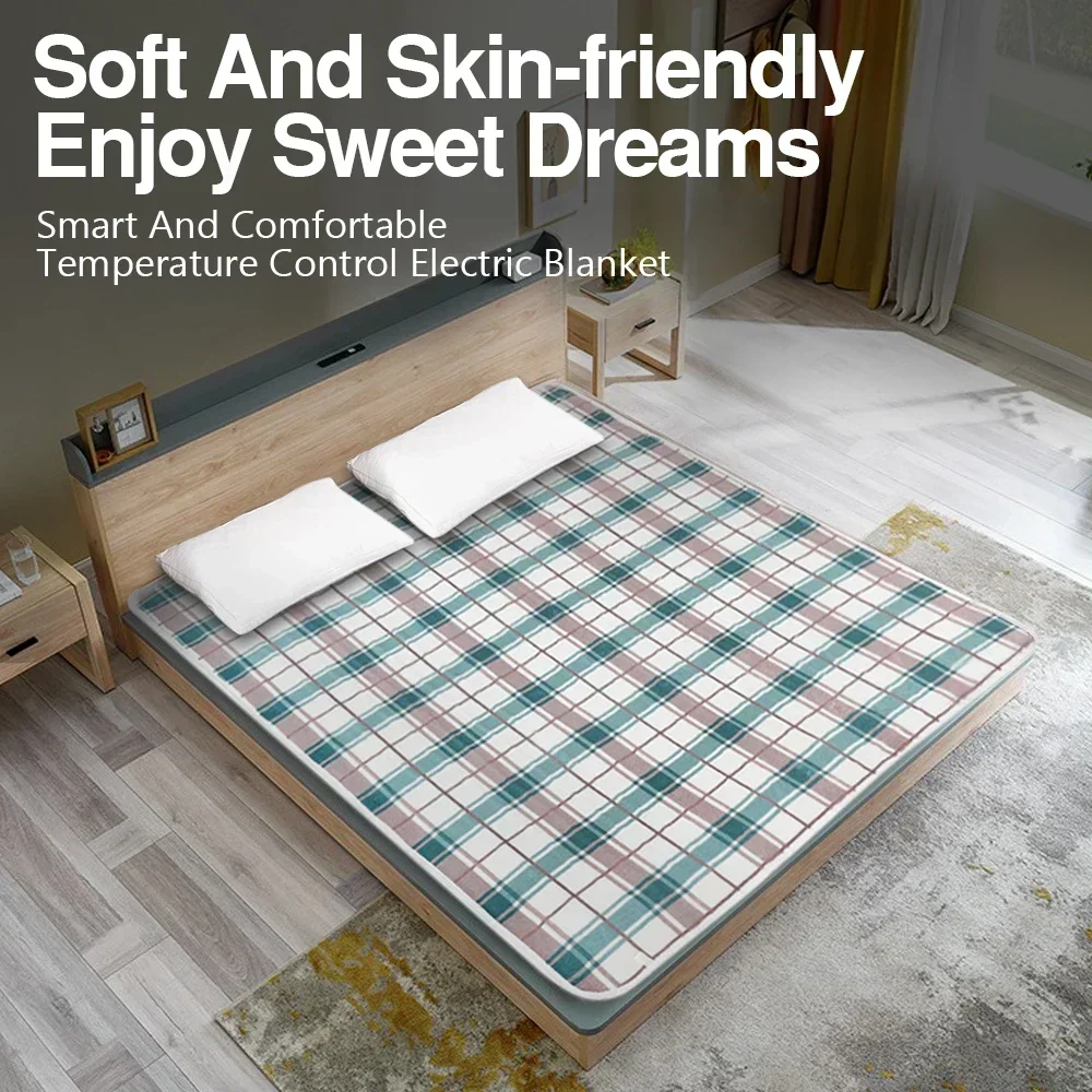 220V/110V Electric Heating Blanket Automatic Thermostat Double Body Warmer Room Bed Mattress Electric Heated Carpets Mat Heater 3