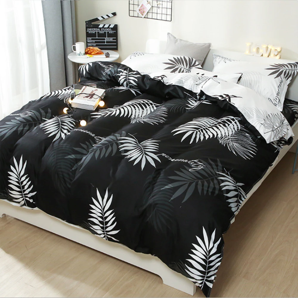 Black white leaves