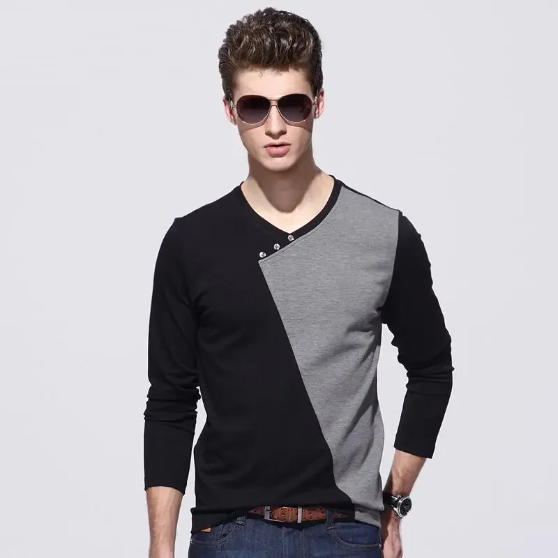 thumbnail image 1 of Sudadera con cuello en V de algodón 100%, tendencias de moda 2024, camisetas para hombre, diseñador de lujo coreano de primavera, venta de Harajuku, nuevos jerseys para hombre, 1 of 4