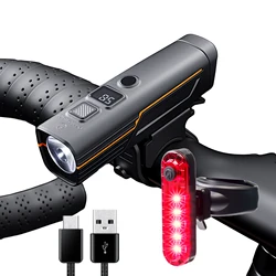 Waterproof Type - C Rechargeable Bicycle Headlamp for Enhanced Daytime and Nighttime Visibility (Front tail light)