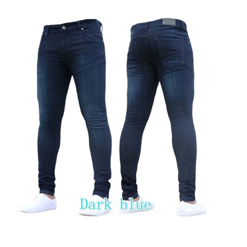 

2024 New Men's Casual Long Jeans Classic Men's Trendy Jeans Light Blue Gray Black, Casual Trend