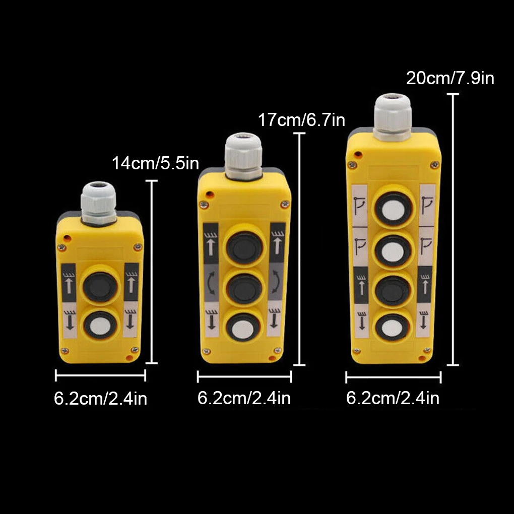 Crane Remote Control Crane Push Button Switch COP-2B Electric Crane Remote Control Push Button Car tail lift button switch Rainproof Emergency Stop Switch