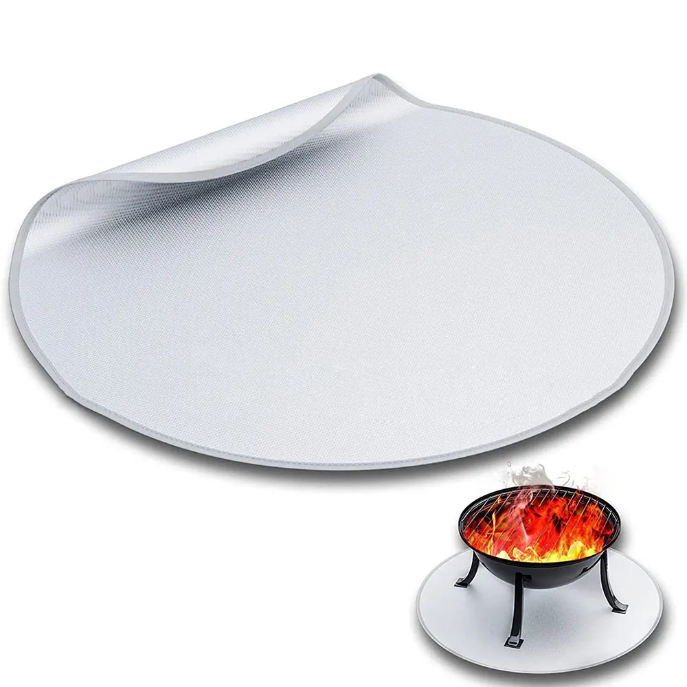 36 Inch Fire Pit Mat Indoor Outdoor Fireproof BBQ Mats Camping Stove