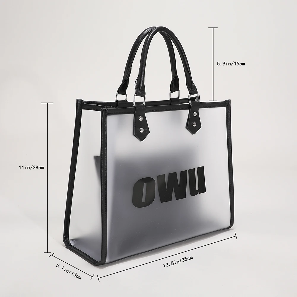 Women Print Transparent Shopping Bag