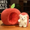 Cute Hedgehog Stuffed Animal Plush Doll in Apple Pillow, Cute And Soft Home Decor Dolls 1