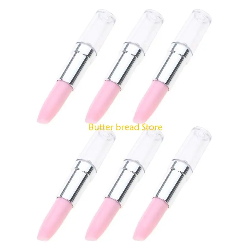 W89C 6Pcs 립스틱 모양의 볼펜, 쓰기 부드러운, 결혼식 크리스마스 생일을위한 참신 쓰기 펜