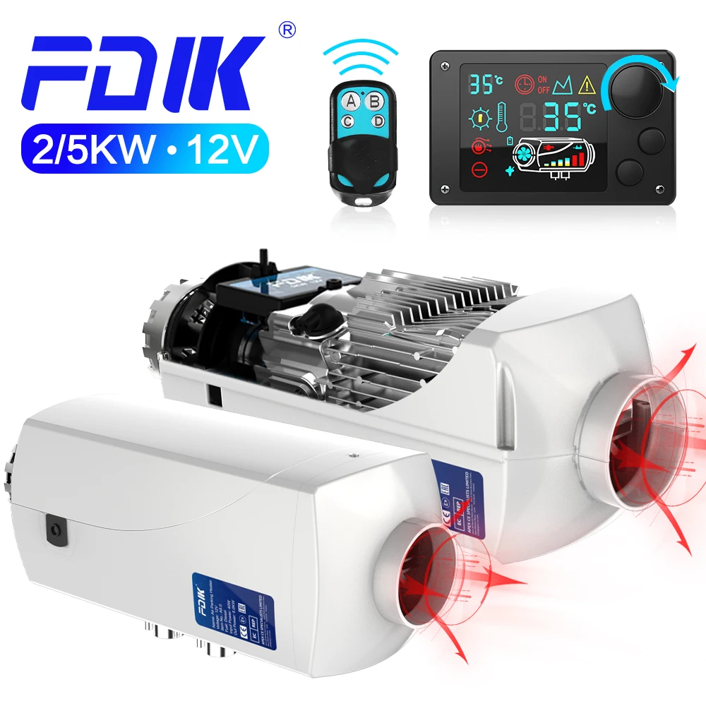 Fdik 12v 2kw 5kw Diesel Heater Pro Aluminum Shell Air Parking Heater