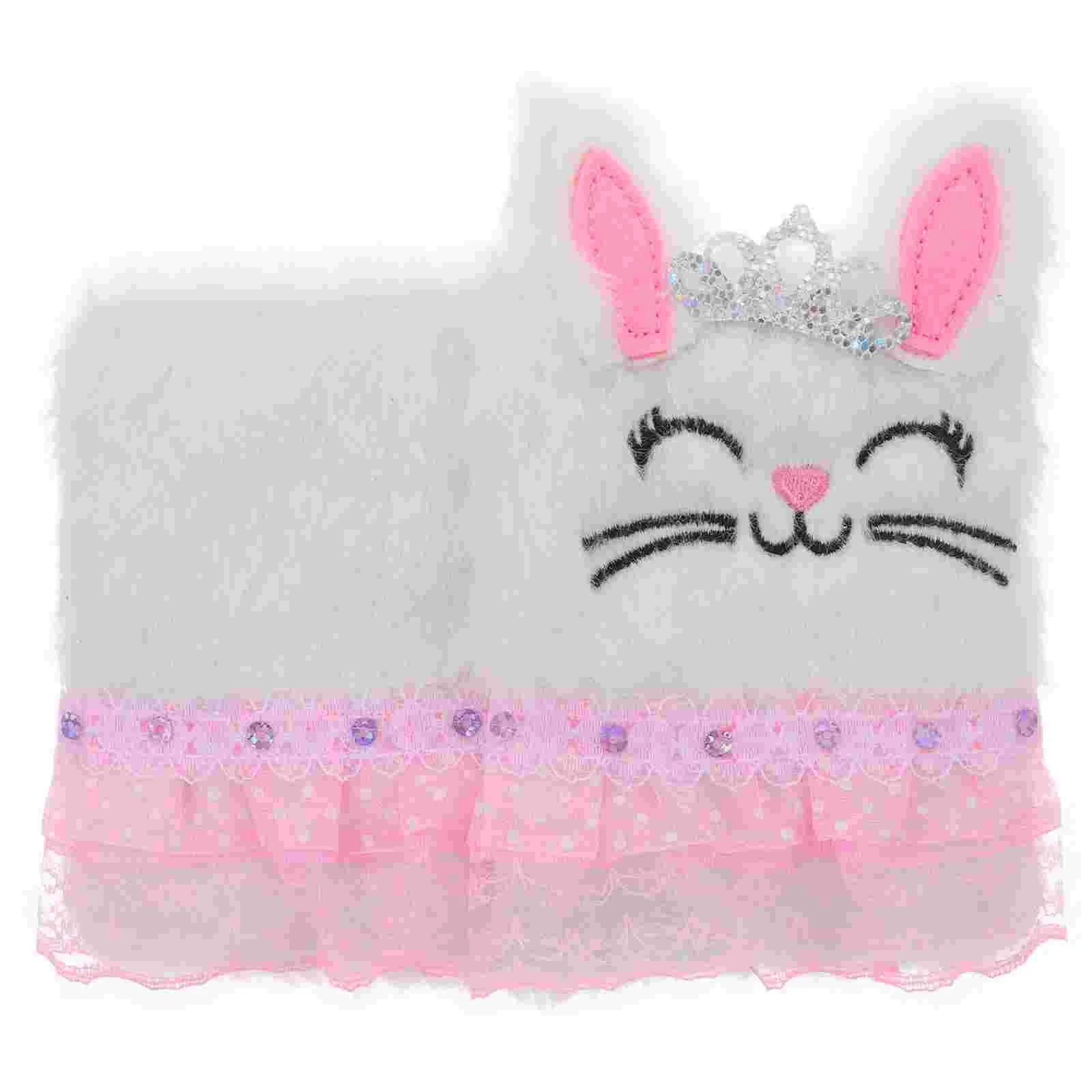 

Household Note Book Rabbit Shaped Student Notebook Plush Cover Note Book Diary Supply