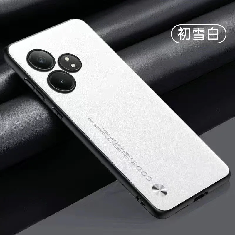 Elegant Leather Shockproof Phone Case with Camera Protection and Matte Silicone Back