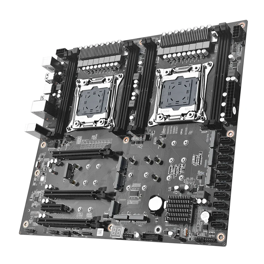 X99 D4 듀얼 LGA2011-3 메인보드 10 SATA 3.0 포트 USB 3.2 8개 NVME M.2 슬롯 x99 지원 XEON V3 V4 프로세서 3개 PCIE 16X 3.0