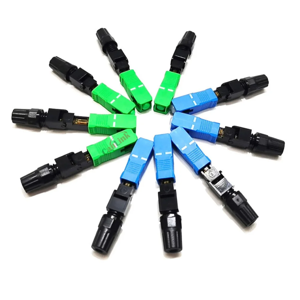 Quick Field Assembly FTTH Embedded Fiber Optic Fast Connector SC APC SM ...