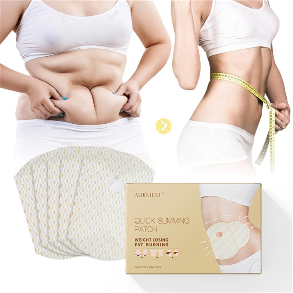 

5pcs Body Shaping Slimming Navel Patch Wraps Weight Loss Waist Belly Massage Fat Burning Patches Paste Slim Stickers Health Care