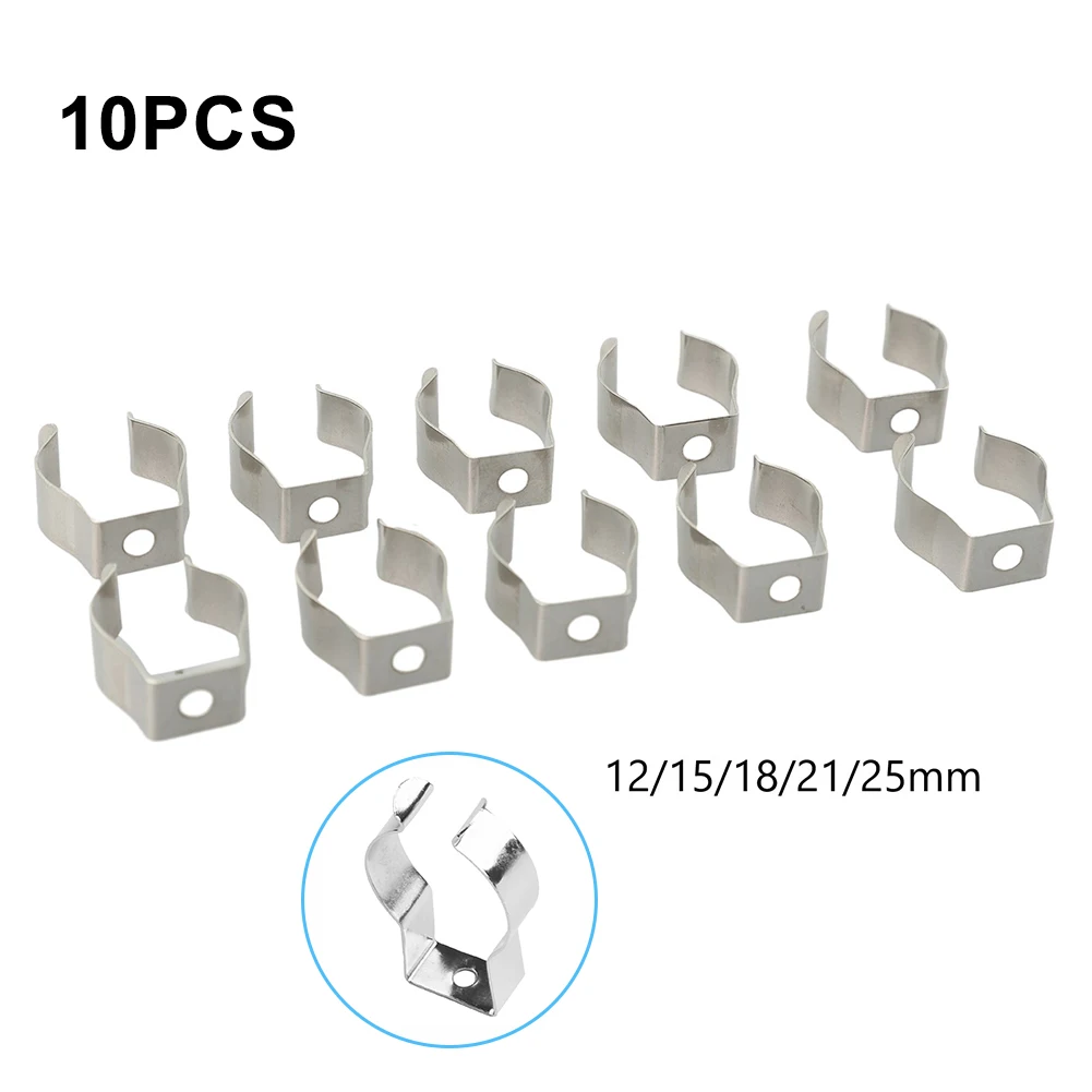 Reliable Tool Organization with 10pcs Silver Spring Terry Clips 304 Stainless Steel Construction (118 characters)