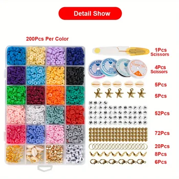 Flat Clay Beads Kit 5