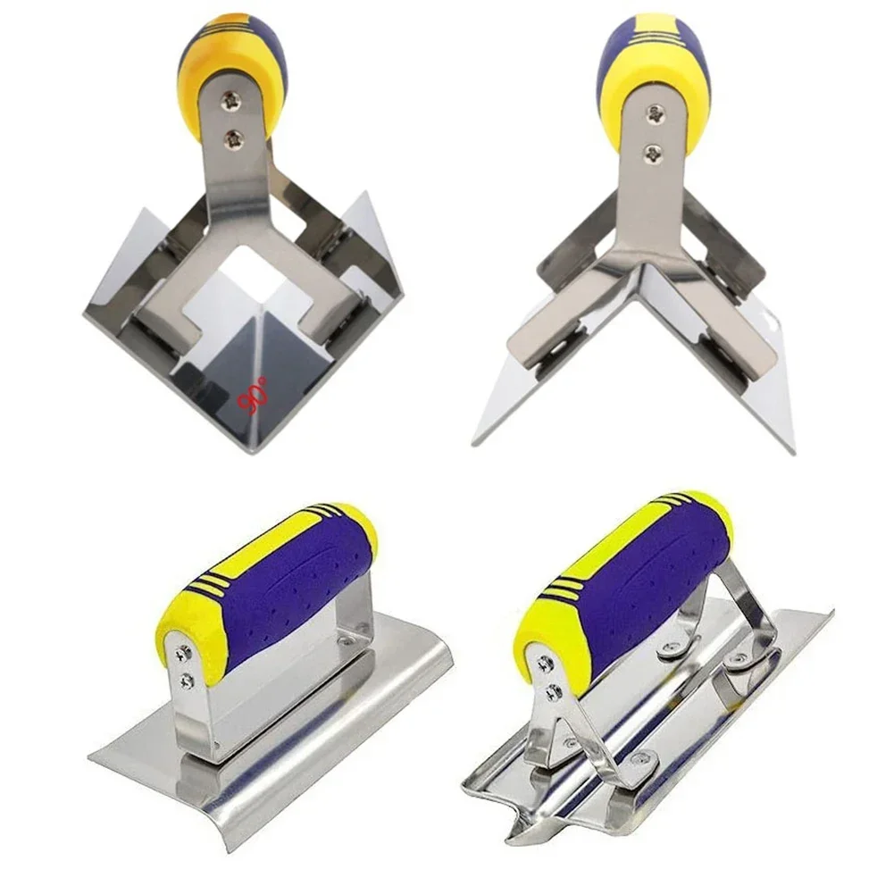 

Concrete Hand Edger Stainless Steel Concrete Hand Edger Groover Tools Set Plaster Cement Finishing Wall Corner Plastering Tool