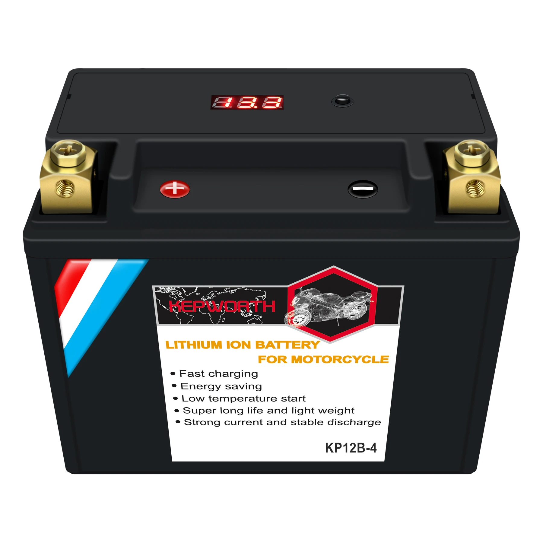 Motorcycle Battery 12B-4 Motorcycle Starter Battery 12V 8Ah 450cca Replacement for YT12B-BS PT12B-4 UT12B-4 GT12B-4 MBT12B4 WP12B-4 Batteries