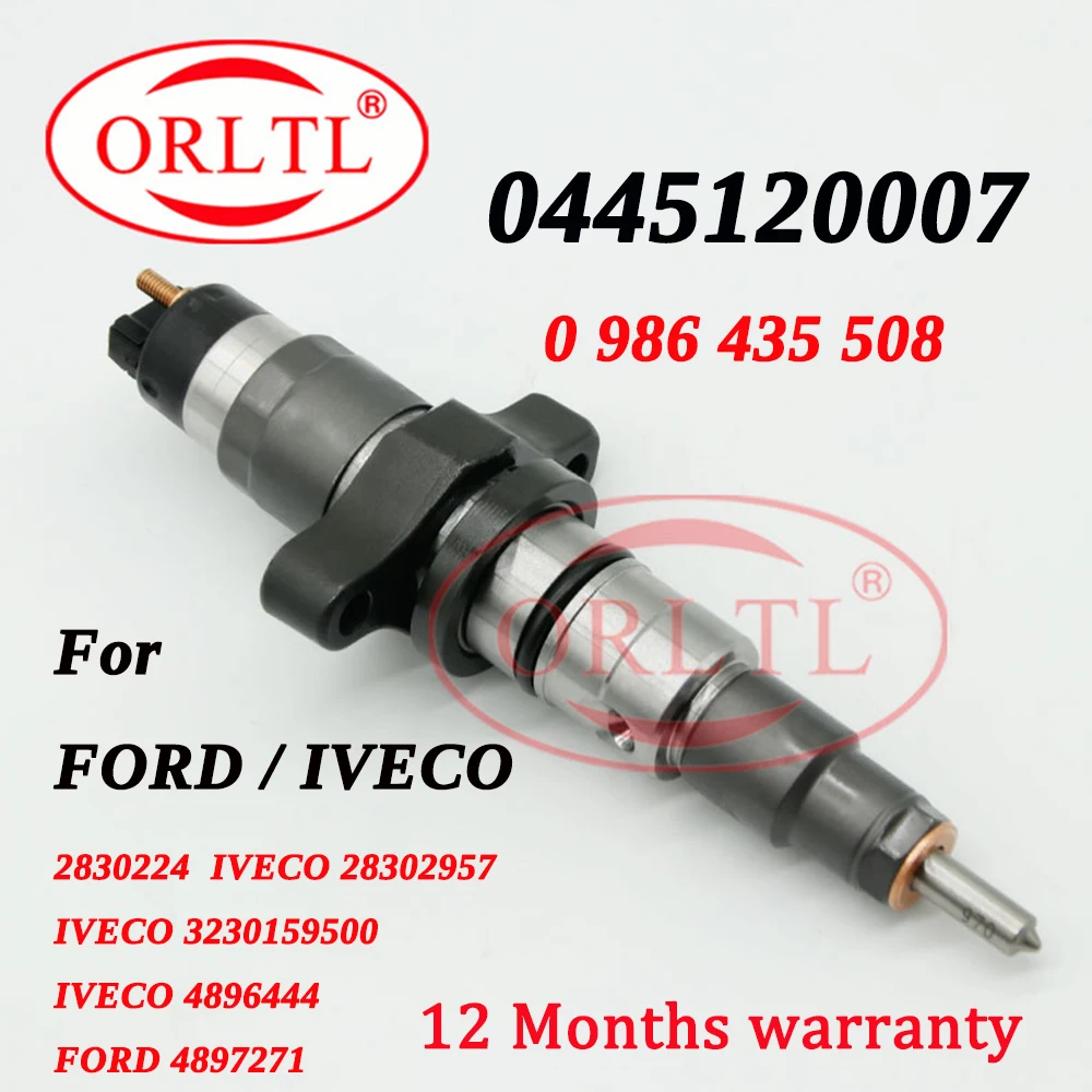 0445120007 Iniettore Diesel 0986435508 Iniettore Di Carburante Automatico, Per Riveco Euro Cargo 90 E 18, E 21 134/154 Kw 09.00-08.03-Ford