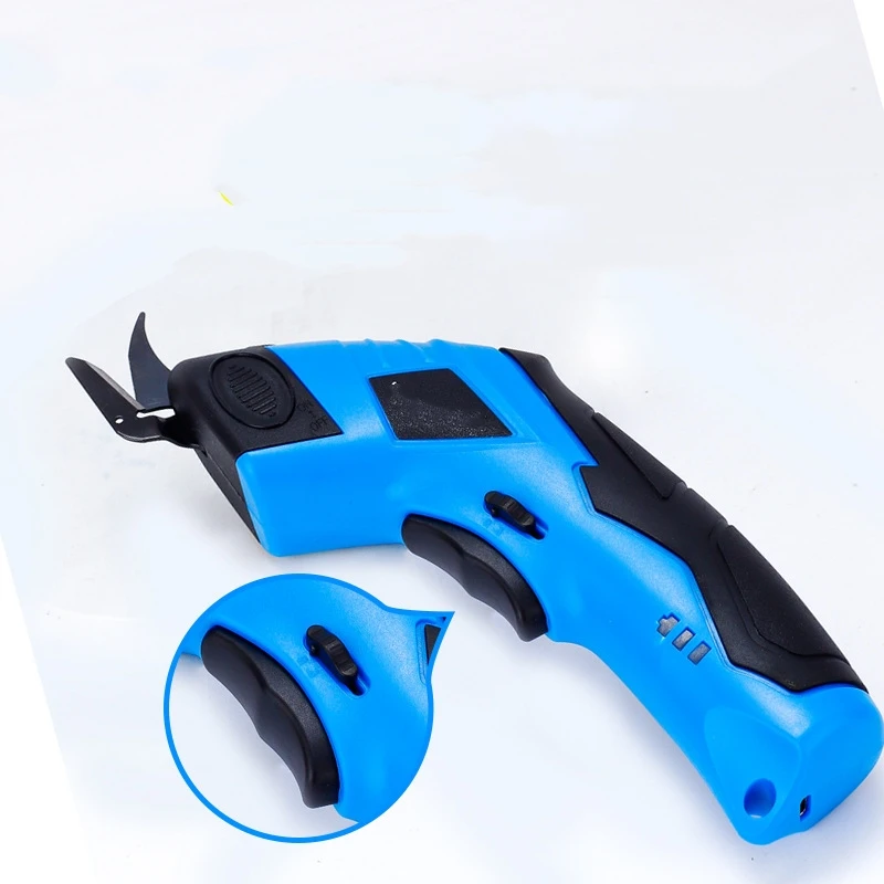 Rechargeable Electric Scissors Wireless Battery Cutter Cloth Carpet PVC Leather Cutting Tools Cordless Sewing Shear Doubl Blade 5