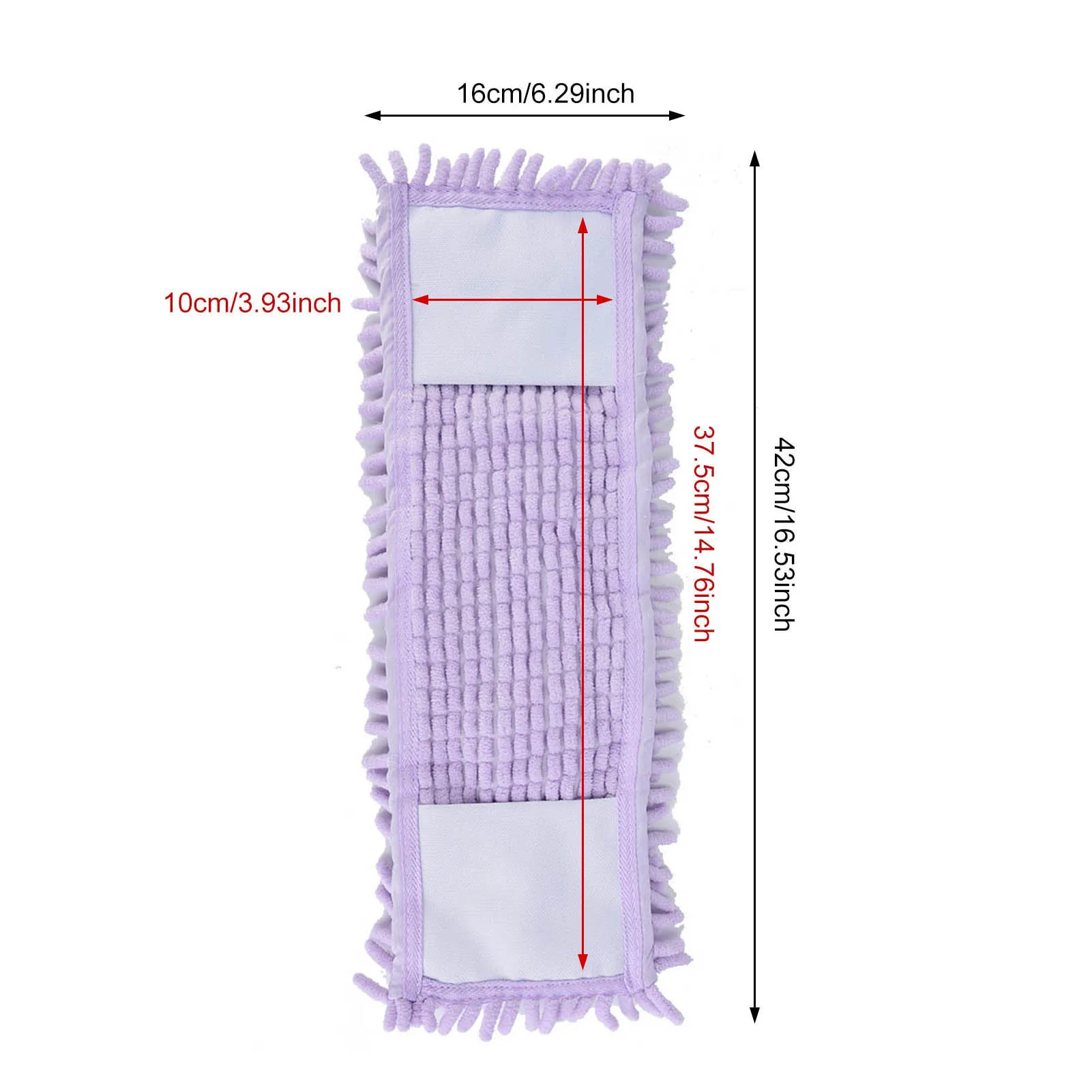 Cleaning Pad Flat Mops Floor Cleaning Pad Reusable Mop Pads Cloth ‑ Flat Replacement Heads For Wet Or Dry Floor Cleaning_voghion.com