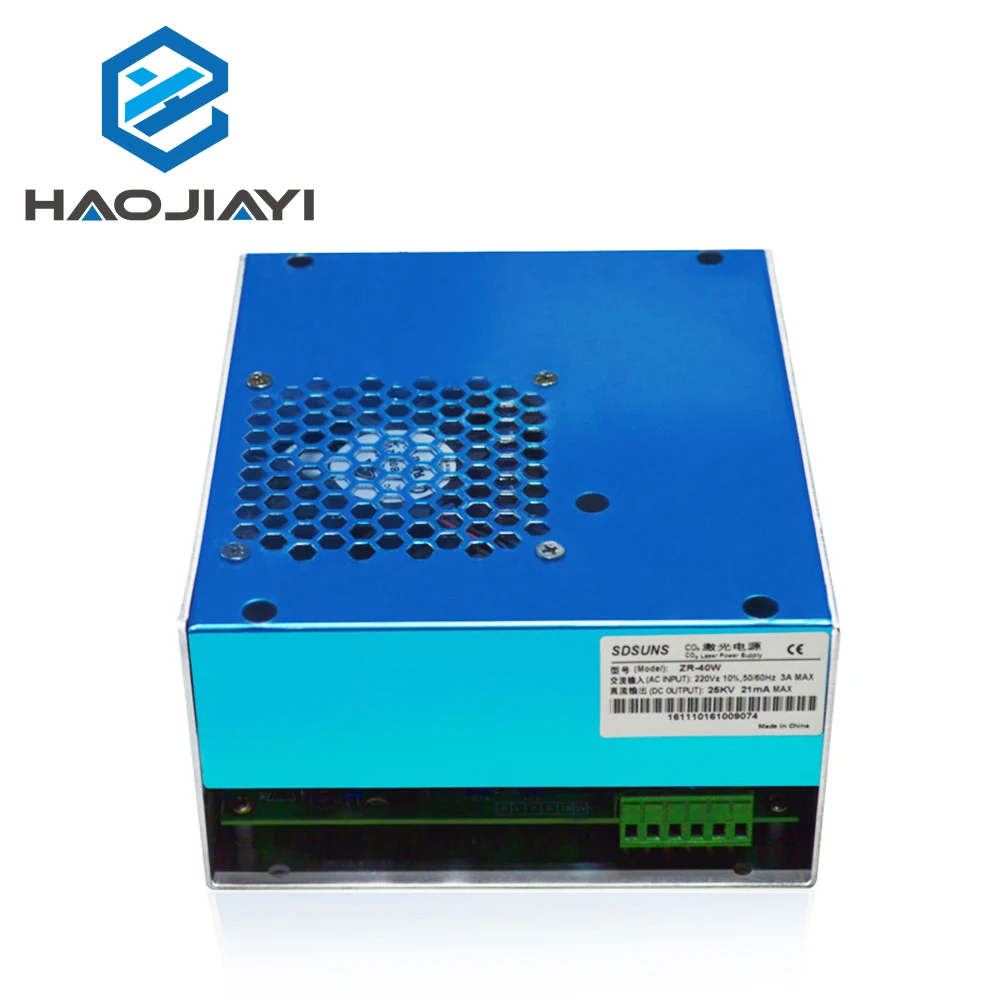Haojiayi Alimentatore Laser Co2 40W Per Tubo Laser In Vetro Co2 30W 40W 50W