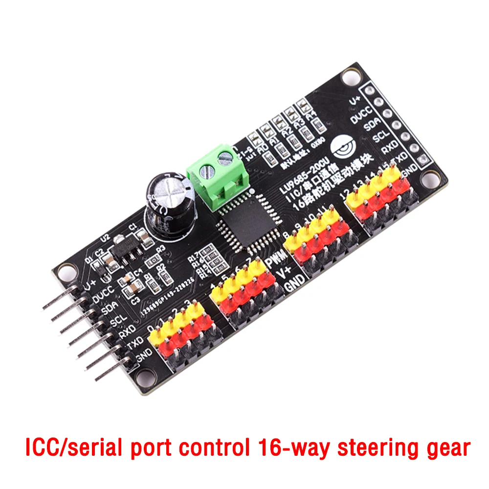 

LU9685 Chip 16 Channel 12-bit PWM/Servo Driver-I2C Interface Instead PCA9685 Module