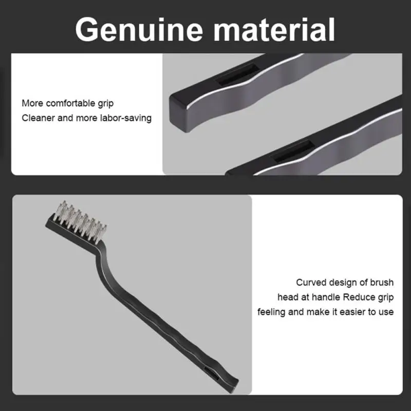 1-6PCS Stainless Steel Rust Brush Brass Cleaning Polishing Detail Metal Brush Wire Mini Cleaning Tool Cleaning Brushes Household 4