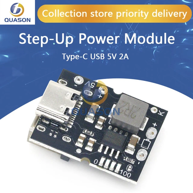 Type-c Usb 5v 2a Boost Converter Step-up Power Module Lithium