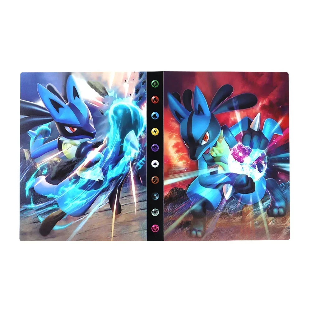 Cartoon Album 240PCS Card Book Gengar Charmander Map Letters Holder Binder Cartoon VMAX GX EX Game Collection Folder