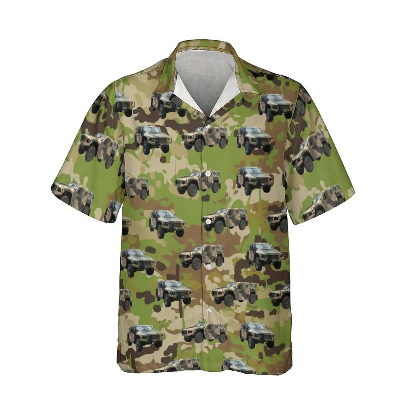 Jumeast 3D Printed Camo Tank Car Men Hawaiian Shirts American Guns Self Defense Beach Blouses Palm Tree Camisa Social Clothes 2