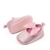 Toddler Prewalker For Baby Girl Mary Jane Shoe Flats Newborn Non-slip Soft Soles with Bows Infant Walking Toddler First Walkers 4