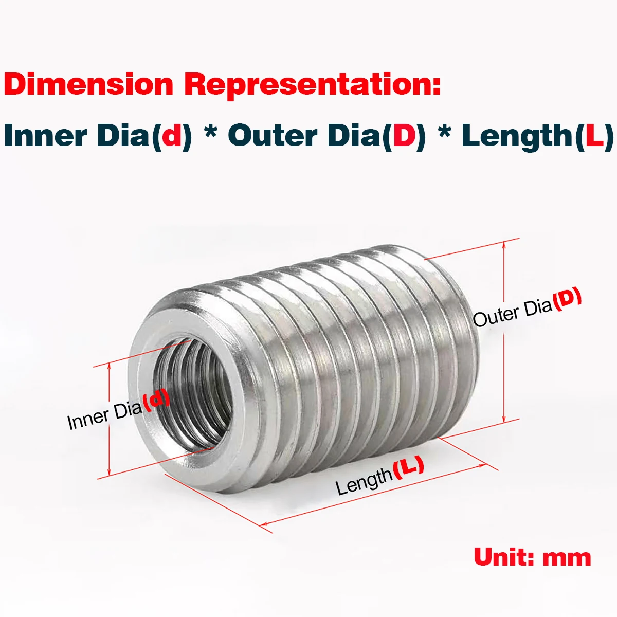 

304 Stainless Steel Internal And External Thread Nut / Socket Screw Protective Sleeve M2M2.5M3M5M6M8M10M12