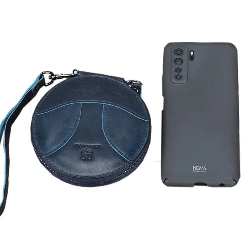 2022 New Round Women Wallets Genuine Leather Cute Retro Zipper Mini Ladies Wallet Bag High Quality Coin Pocket Female Purses 4