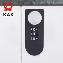 KAK Combination Password Door Lock Black Keyless Drawer Lock Security Cabinet Lock Mechanical Furniture Door Lock Door Hardware