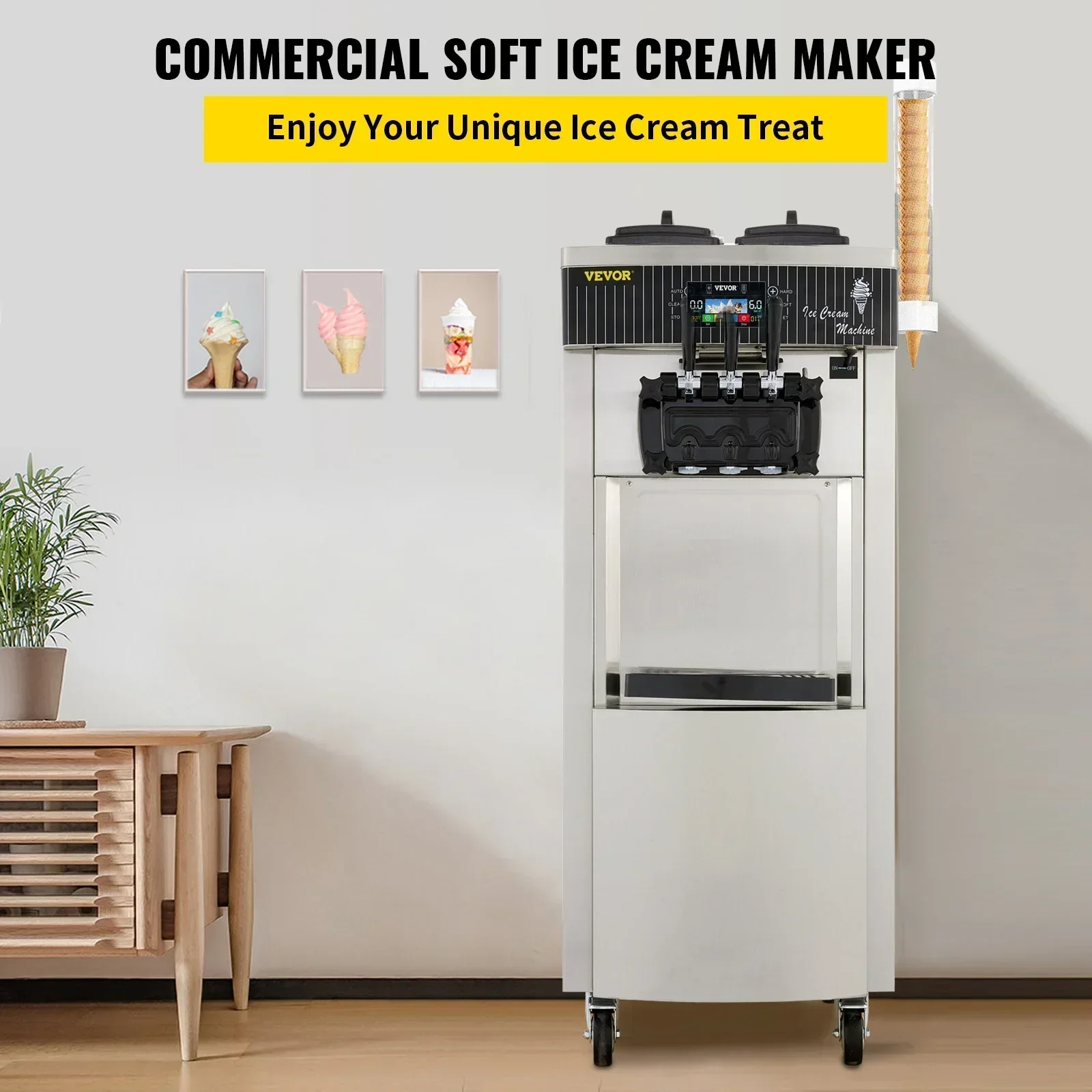 VEVOR Commercial Soft Serve Ice Cream Machine