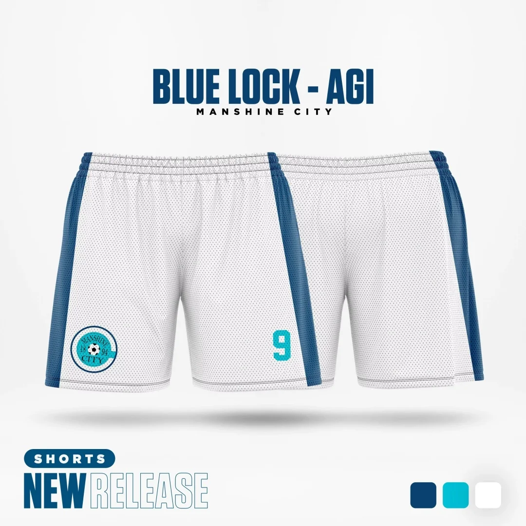 Blue Lock Manshine City White Cartoon Anime Jersey Men Shorts Summer Unisex New Fashion Women Short Pants Sport Kids Bottom 4