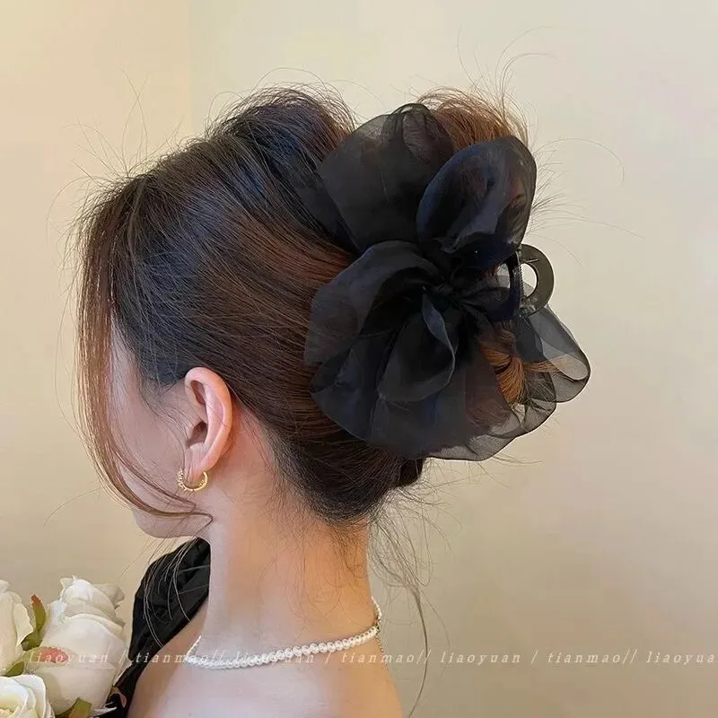 Elegant Stylish Net Ponytail Braid Claw Clip Hairpin Gift Headwear