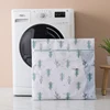 Laundry Wash Bags Print Cactus Portable Zipper Washing Bags Household Basket Dirty Clothes Organizer Foldable Anti-deformation 3