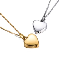 Glossy Heart Cremation Urn Necklace for Ashes Stainless Steel Memorial Jewelry Urn Pendant Keepsake Locket for Human Pet 2